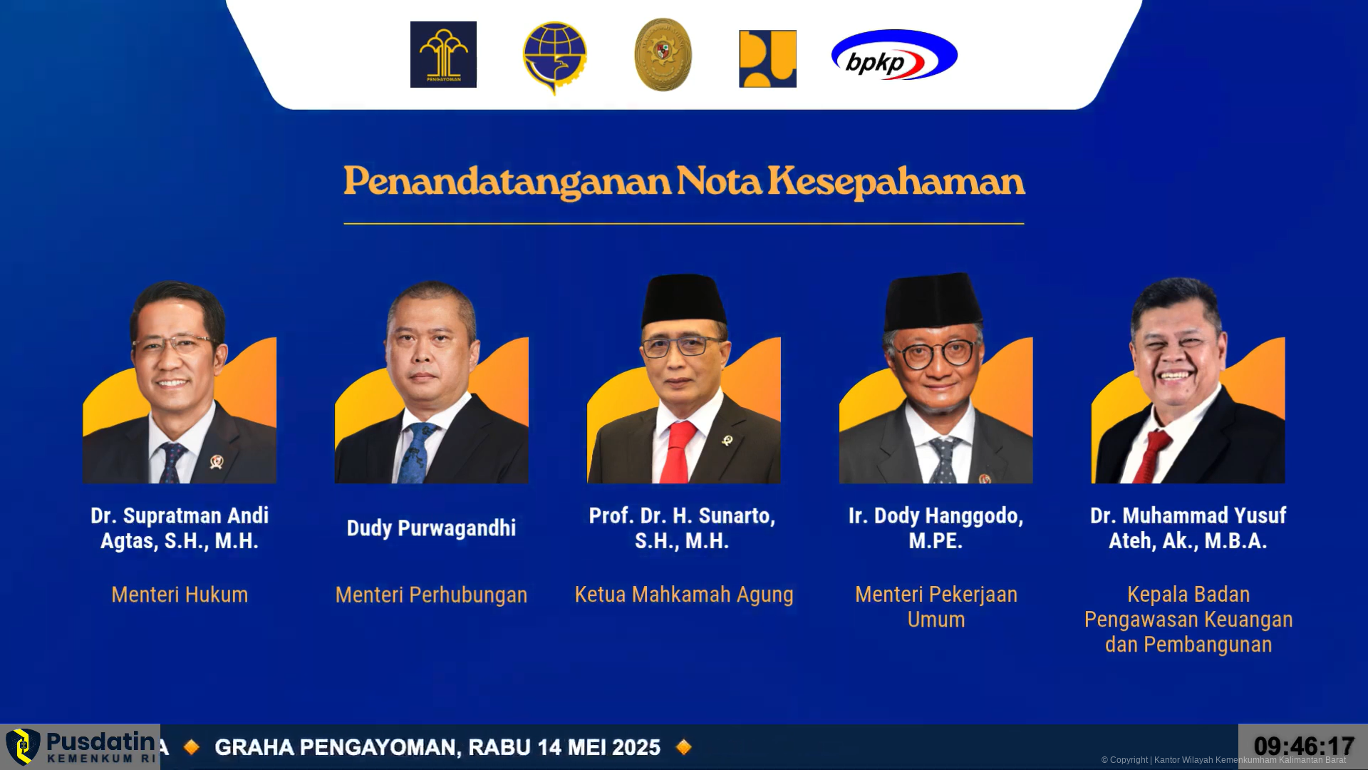12 Penandatangan Nota Kesepahaman Bersama