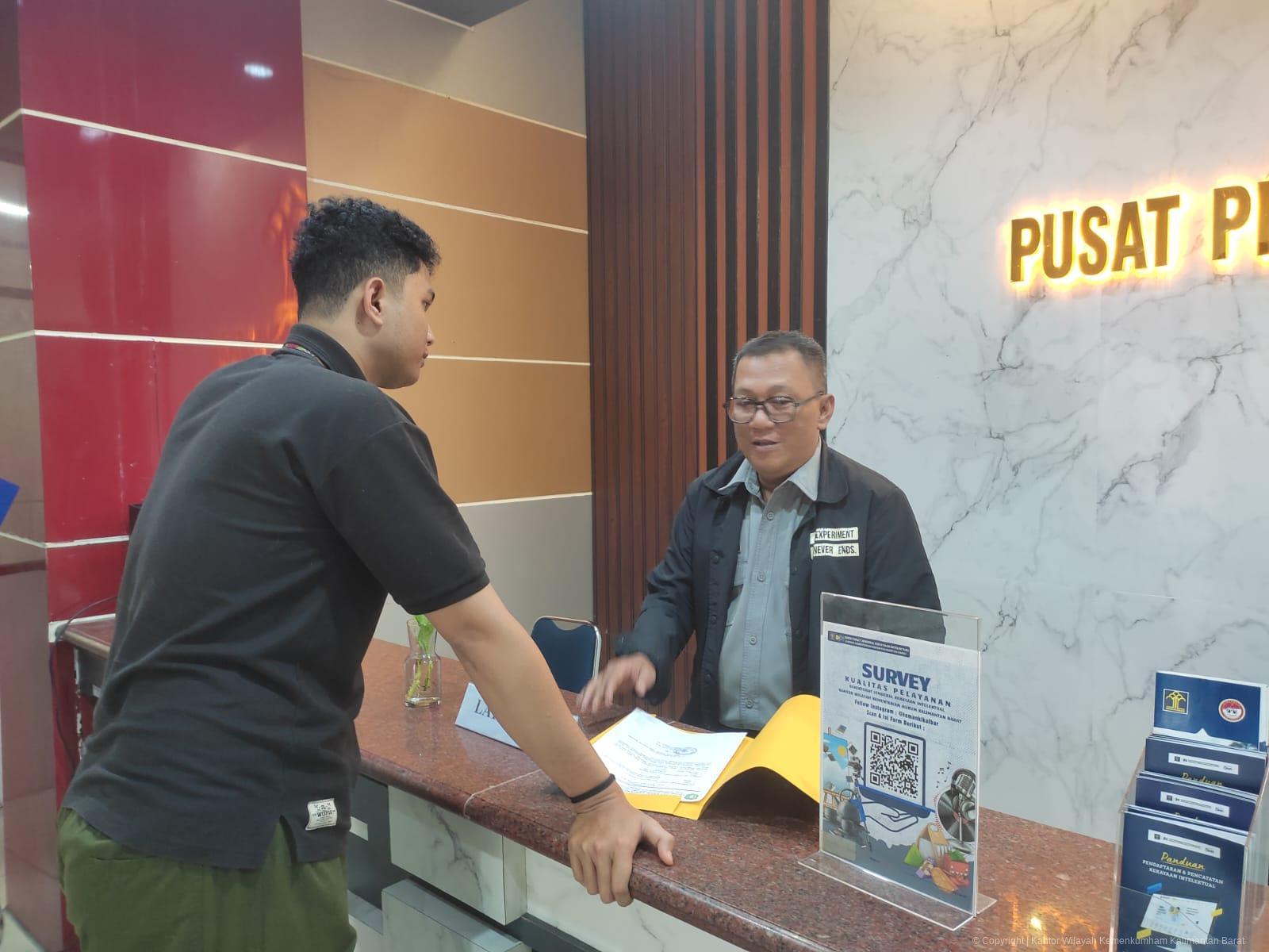 Kanwil Kemenkum Kalbar Berikan Pelayanan Konsultasi Kekayaan Intelektual dan Monitoring Dashboard DJKI