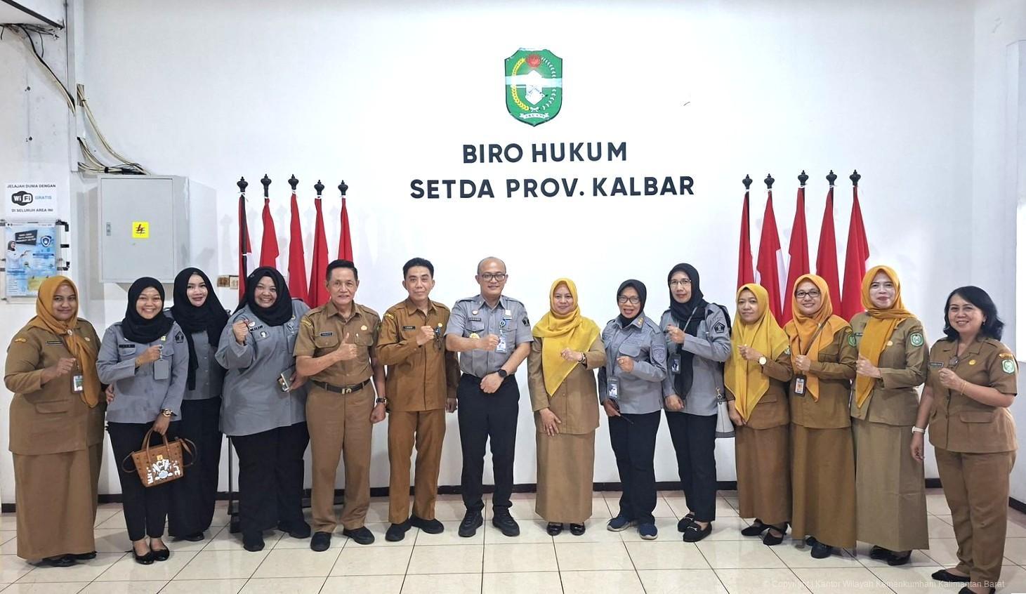 Kanwil Kemenkum Kalbar–Biro Hukum Pemprov Kalbar Perkuat Sinergi Pembentukan Perda Berkualitas